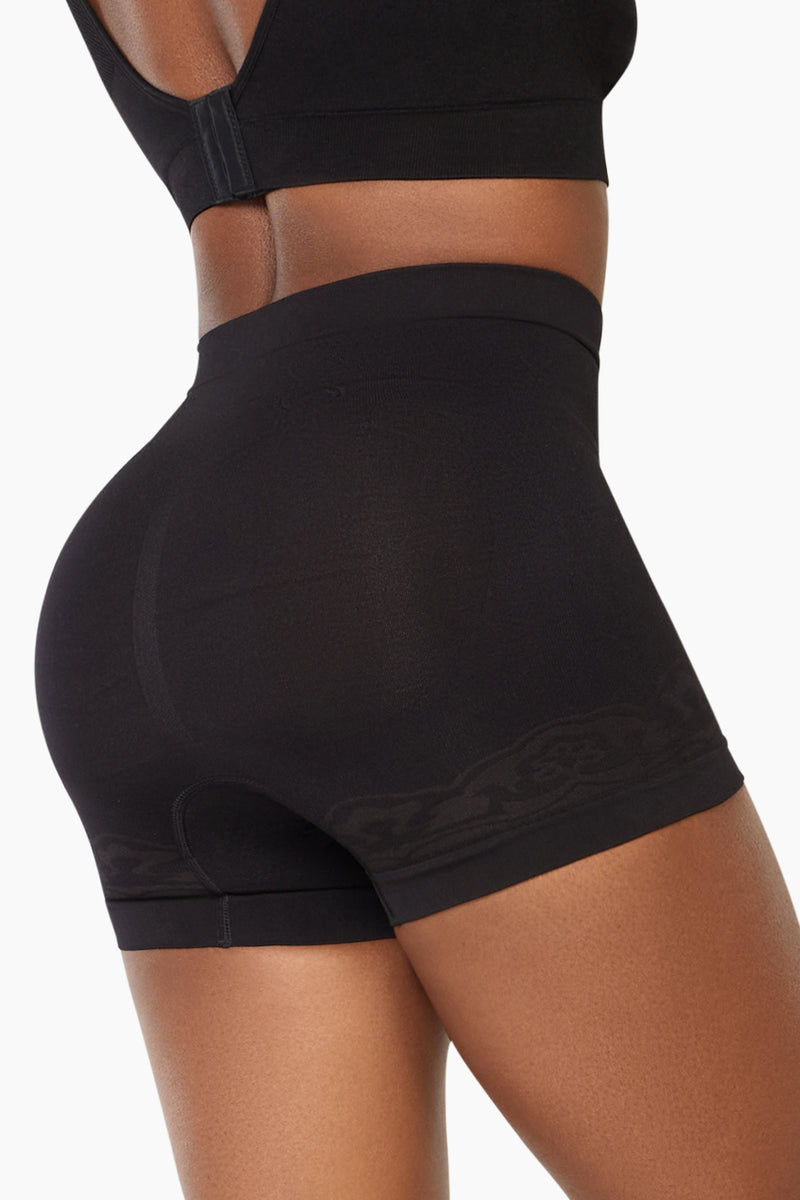 I Love to Switch underwear bundle featuring three women modeling boyshort, brief, and thong shapewear styles in neutral tones with seamless finishes.