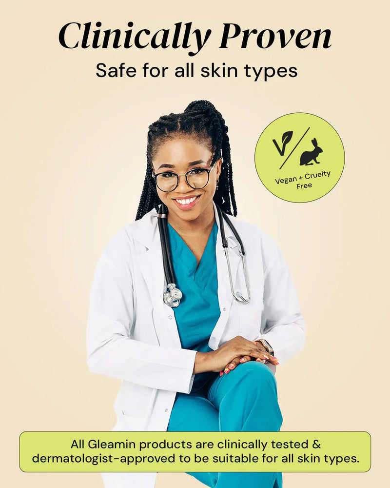 Dermatologist promoting Advanced Brightening Moisturizer as clinically proven, vegan, and cruelty-free. Safe for all skin types and dermatologist-approved.