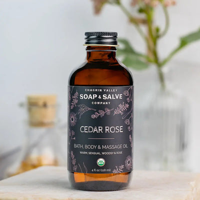 Bath & Body Oil: Cedar Rose Chagrin Valley Soap & Salve