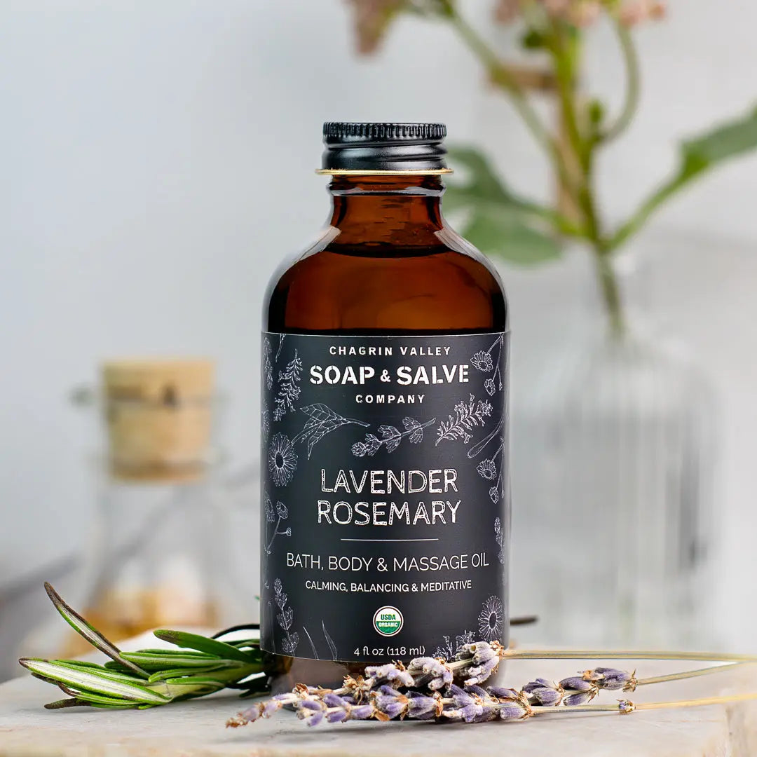 Bath & Body Oil: Lavender Rosemary Chagrin Valley Soap & Salve