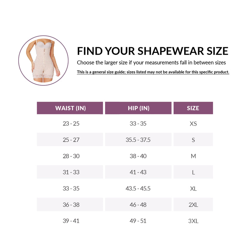 BBL Effect Chic Body Shaper in black with lace-trimmed legs, designed to sculpt waist and enhance curves. Ideal shapewear for post-surgical support.