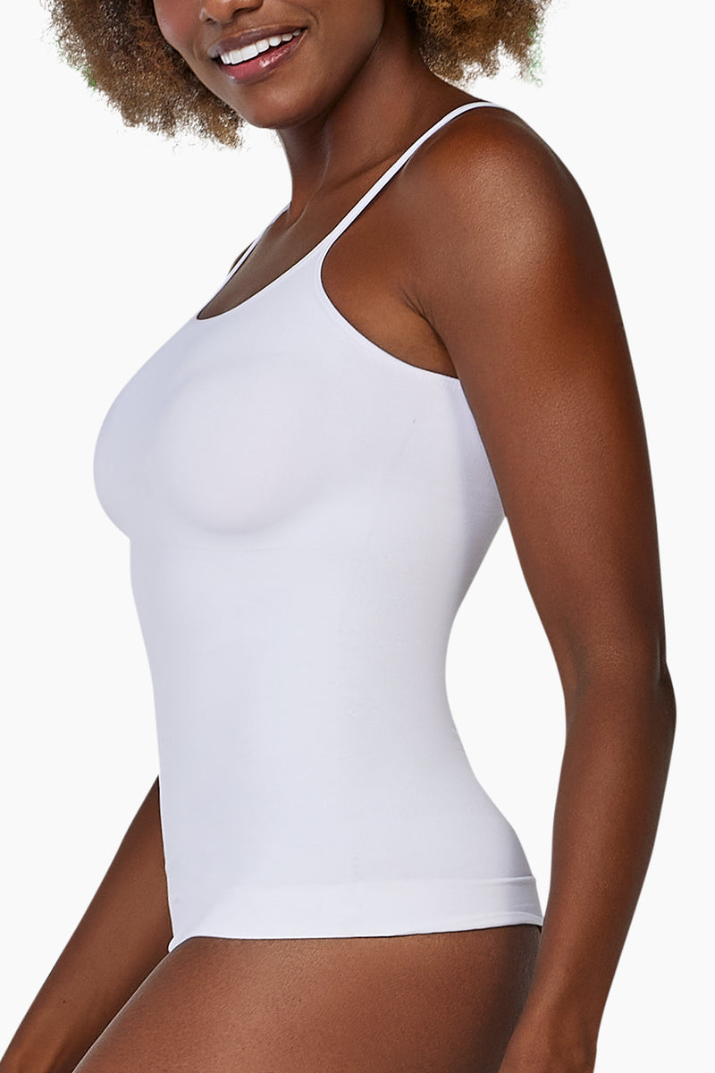 Three is Better Bundle shapewear set featuring three women wearing black, burgundy, and black cami shapers with TrueFit™ Technology for body contouring.