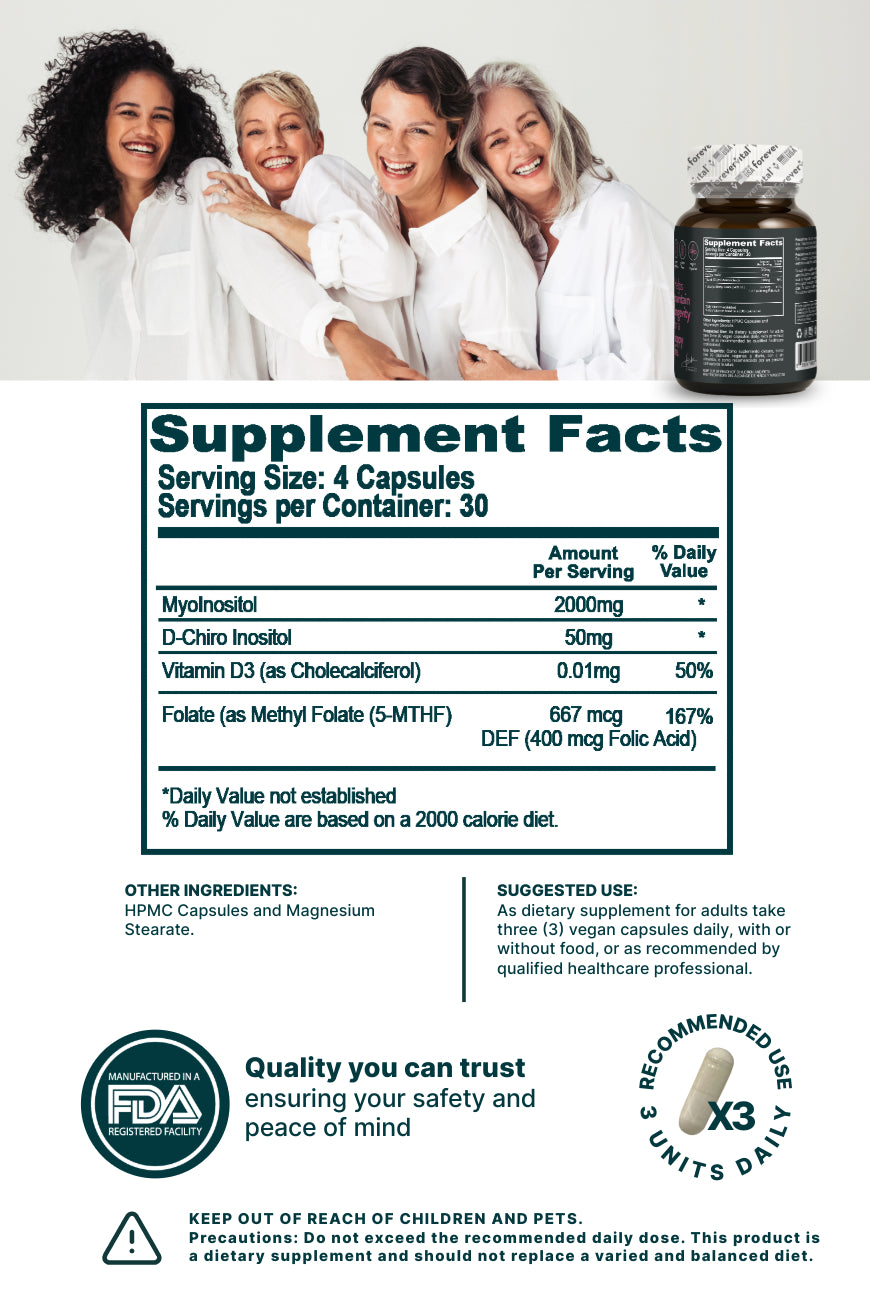 Forevervital Myo & D-Chiro Inositol with Vitamin D and Folic Acid