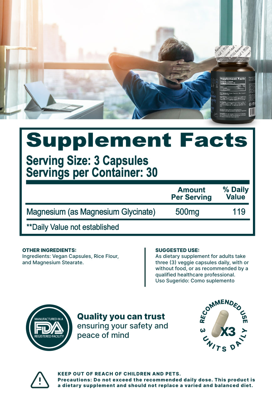 Forevervital Magnesium Glycinate 500mg