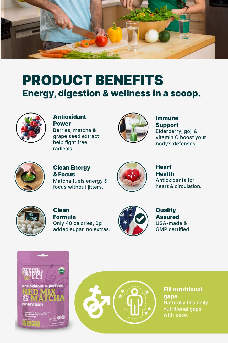 Green & Happy Red Mix & Matcha Premium