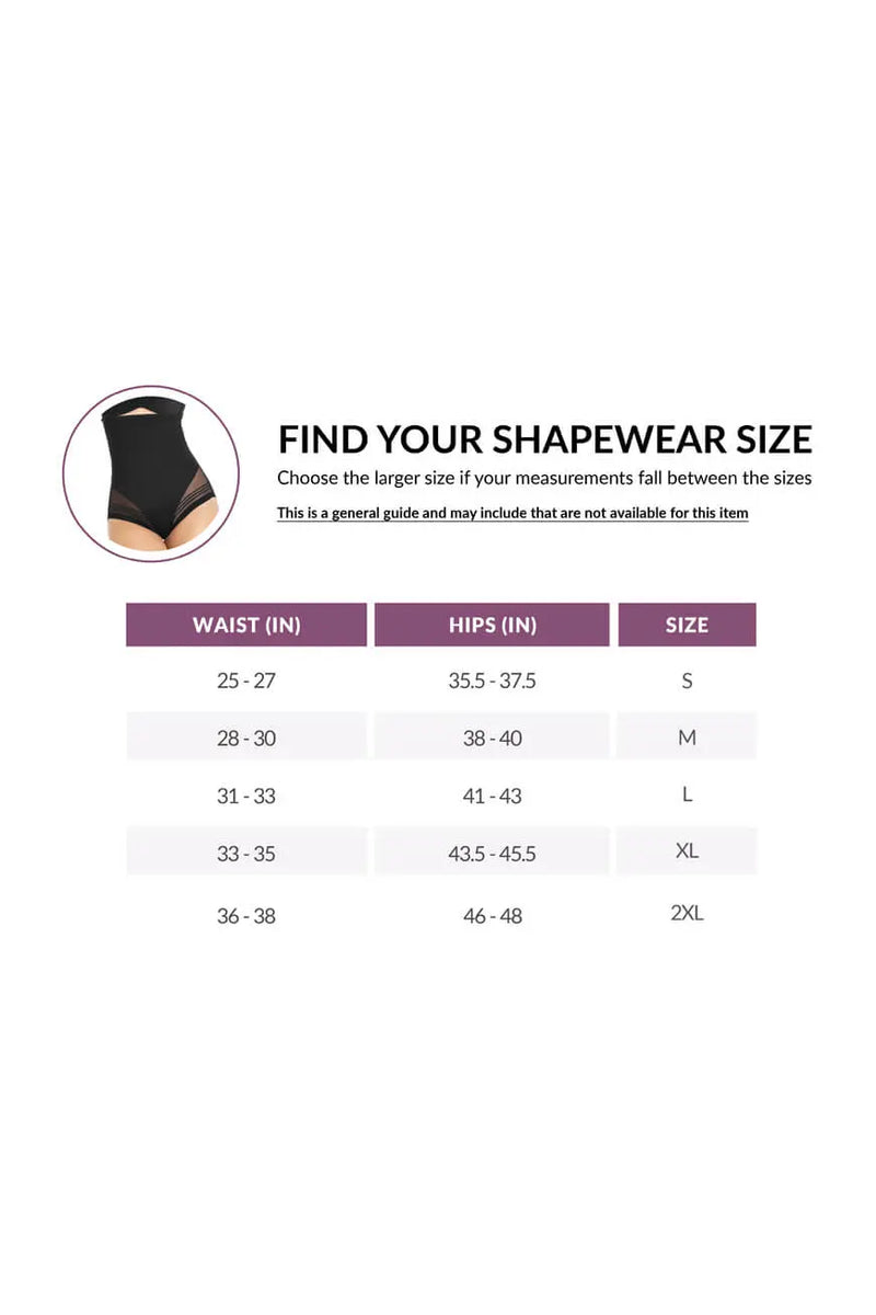 High Waist Women's Briefs Flawless in light blush by Curveez, featuring moderate compression and mesh paneling for tummy control and shaping.