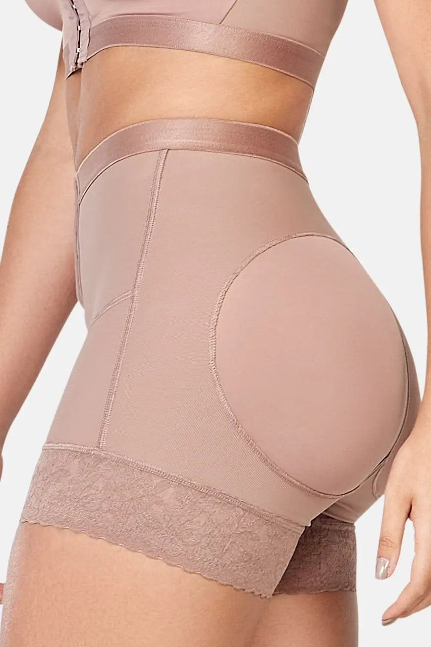CURVEEZ Shapewear Compression Shorts for Women Tummy Control Mid Thigh  Slimmer Body Shaper- Fajas Colombianas para Mujer Black, Black, X-Small