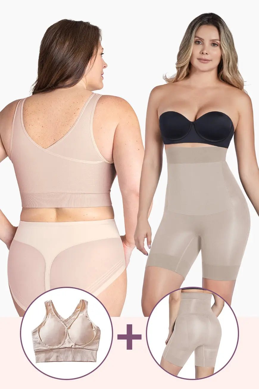 7 Wonders Bra and High Waist Thermal Shorts Bundle