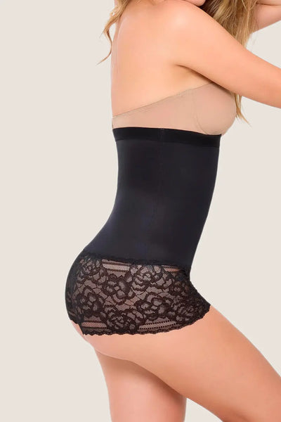 High-Waisted Boyshort with Lace Other