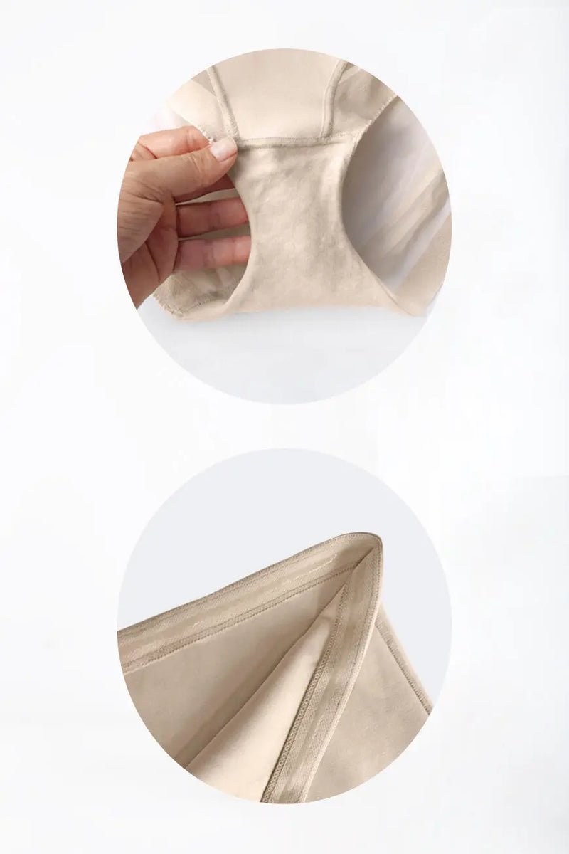 High Waist Women's Briefs Flawless in light blush by Curveez, featuring moderate compression and mesh paneling for tummy control and shaping.