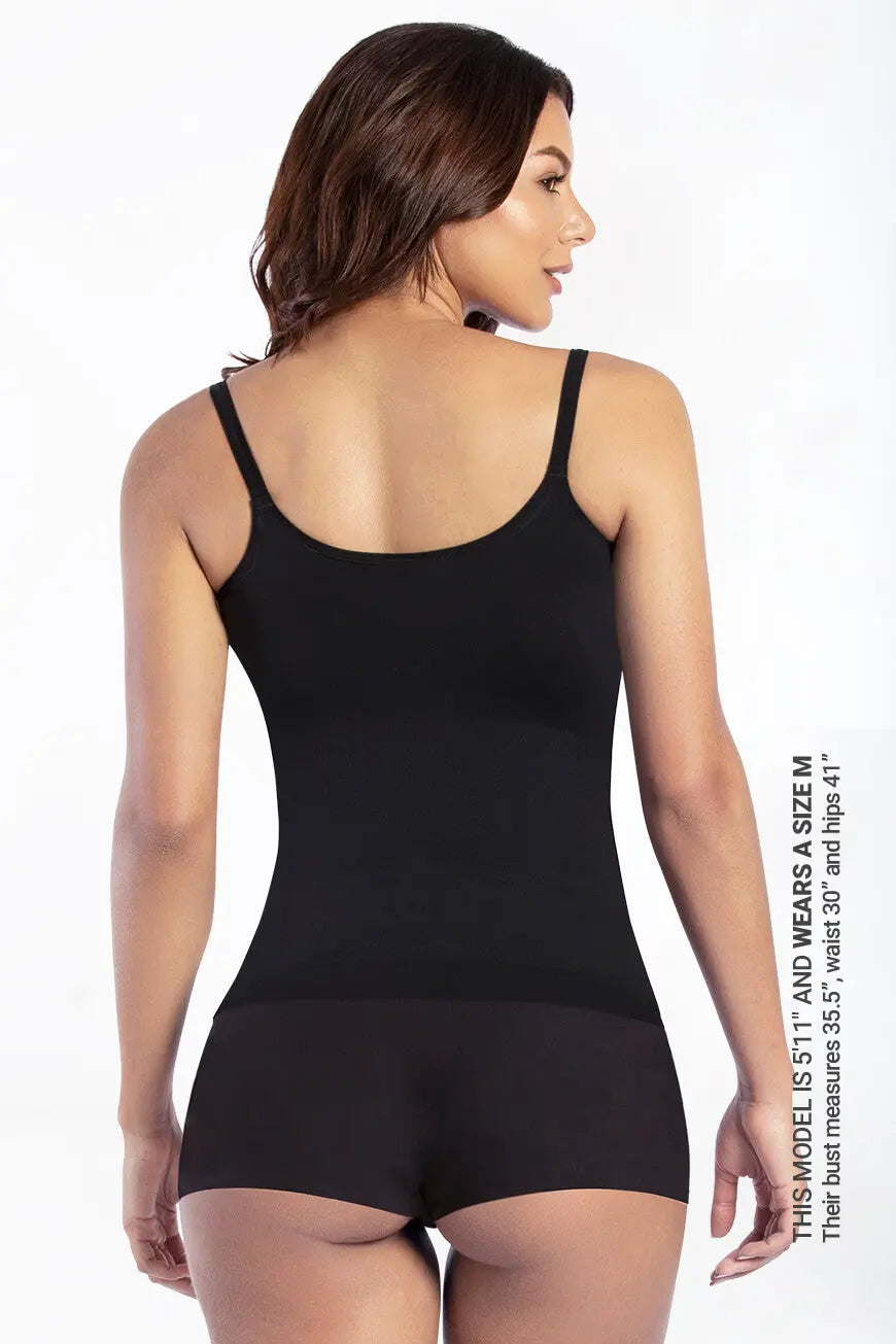 CURVEEZ Camisole Tummy Control Shapewear for Women, Compression Tank Top  Black at  Women's Clothing store