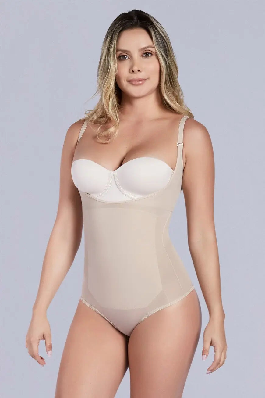 Open Bust Thermal Bodysuit Shaperlove